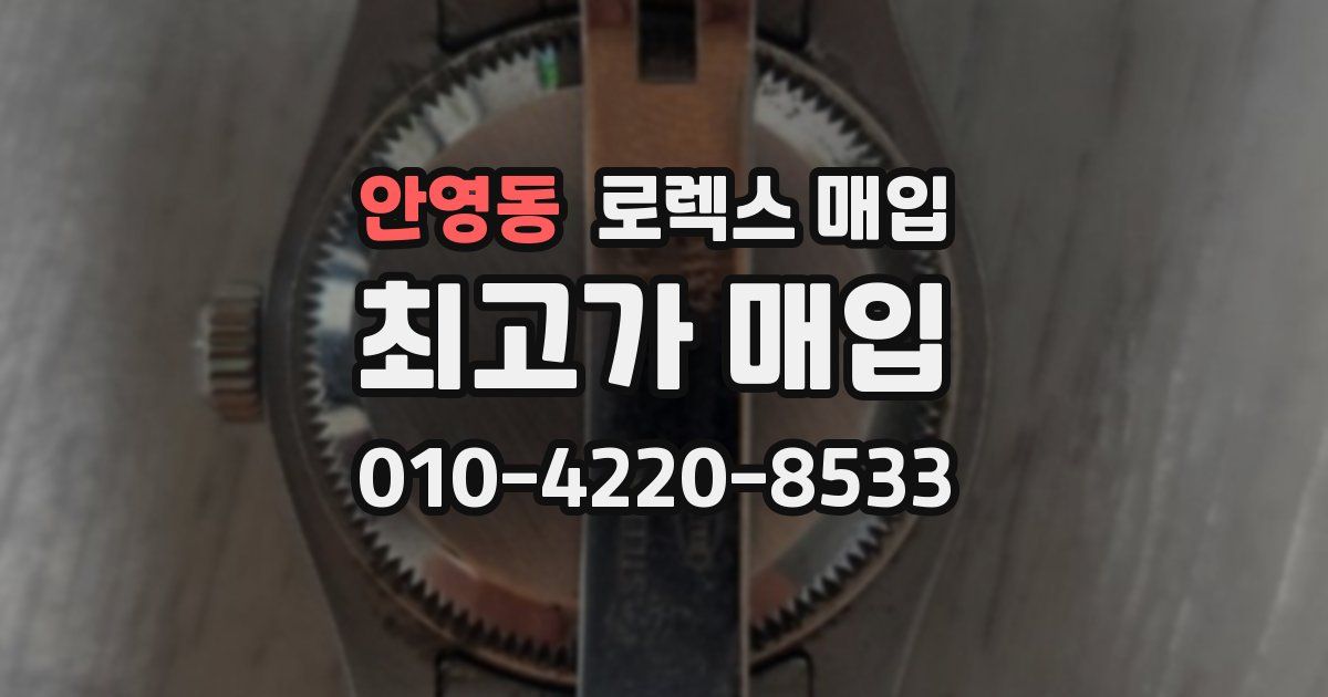 안영동 로렉스 매입