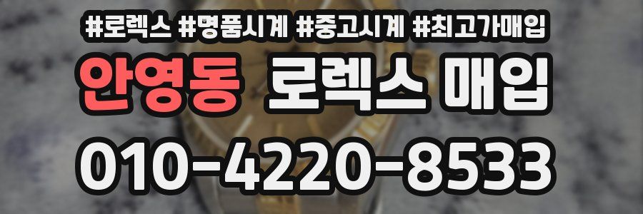 안영동 로렉스 매입