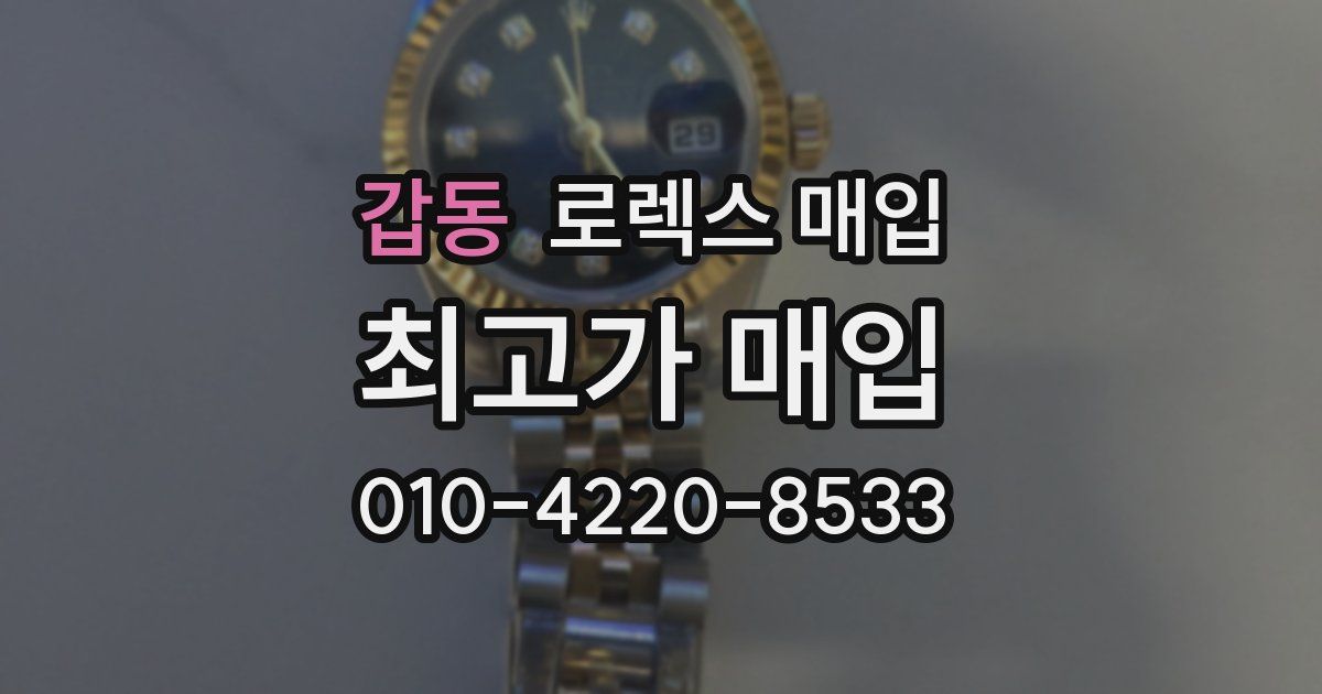 갑동 로렉스 매입