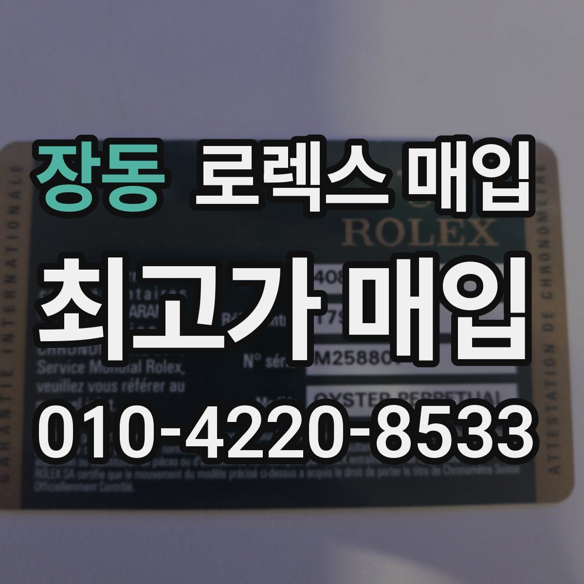 장동 로렉스 매입