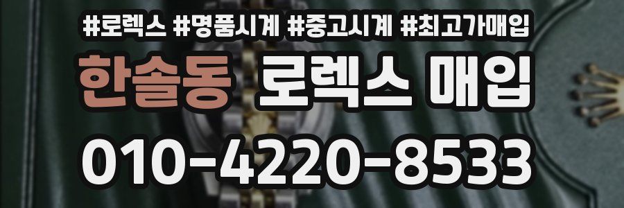 한솔동 로렉스 매입