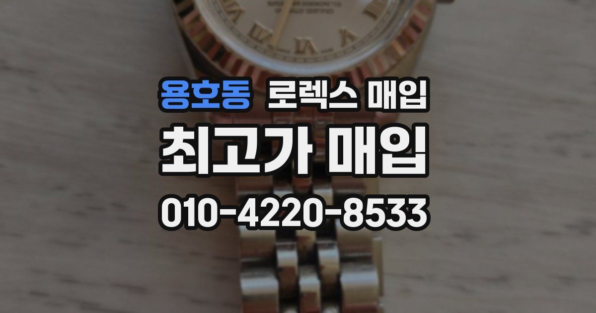 용호동 로렉스 매입