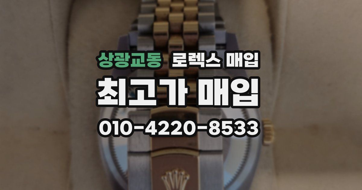 상광교동 로렉스 매입