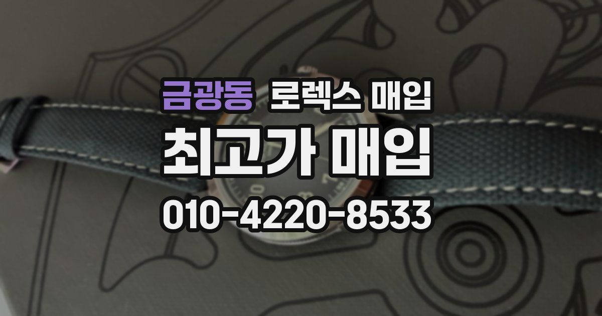 금광동 로렉스 매입