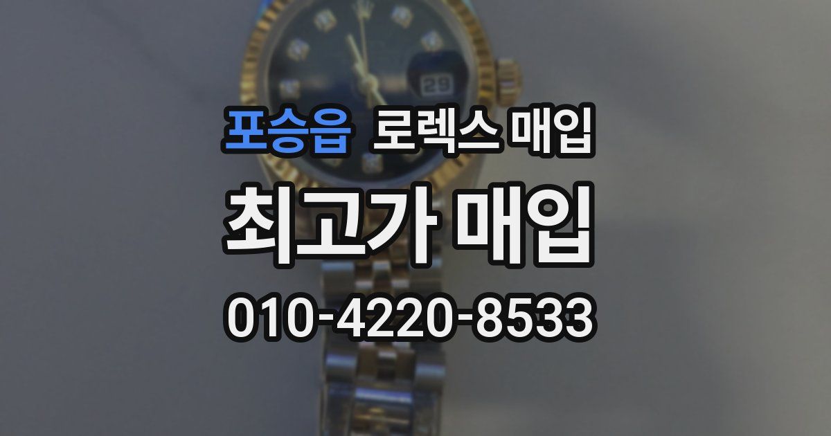 포승읍 로렉스 매입