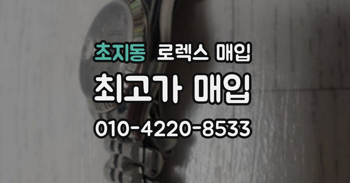 초지동 로렉스 매입
