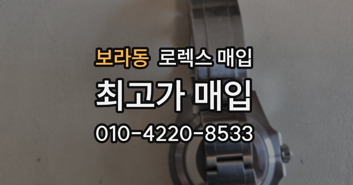 보라동 로렉스 매입