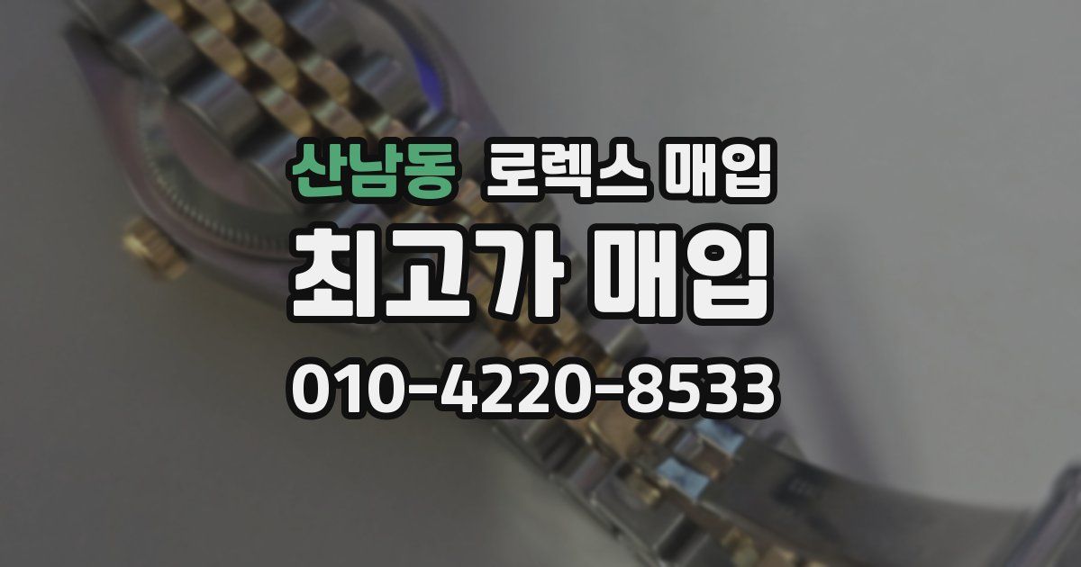 산남동 로렉스 매입