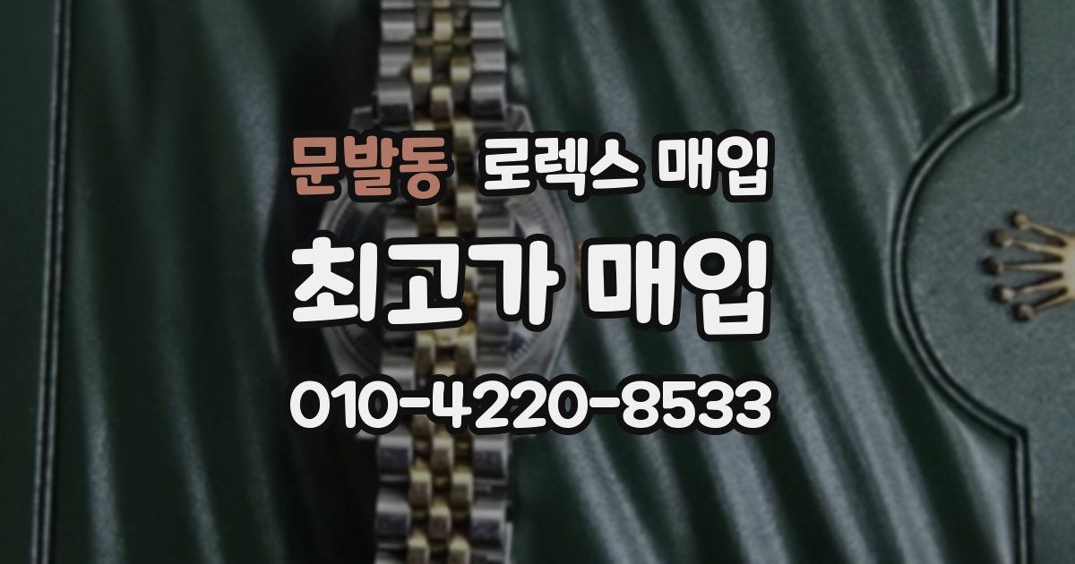 문발동 로렉스 매입