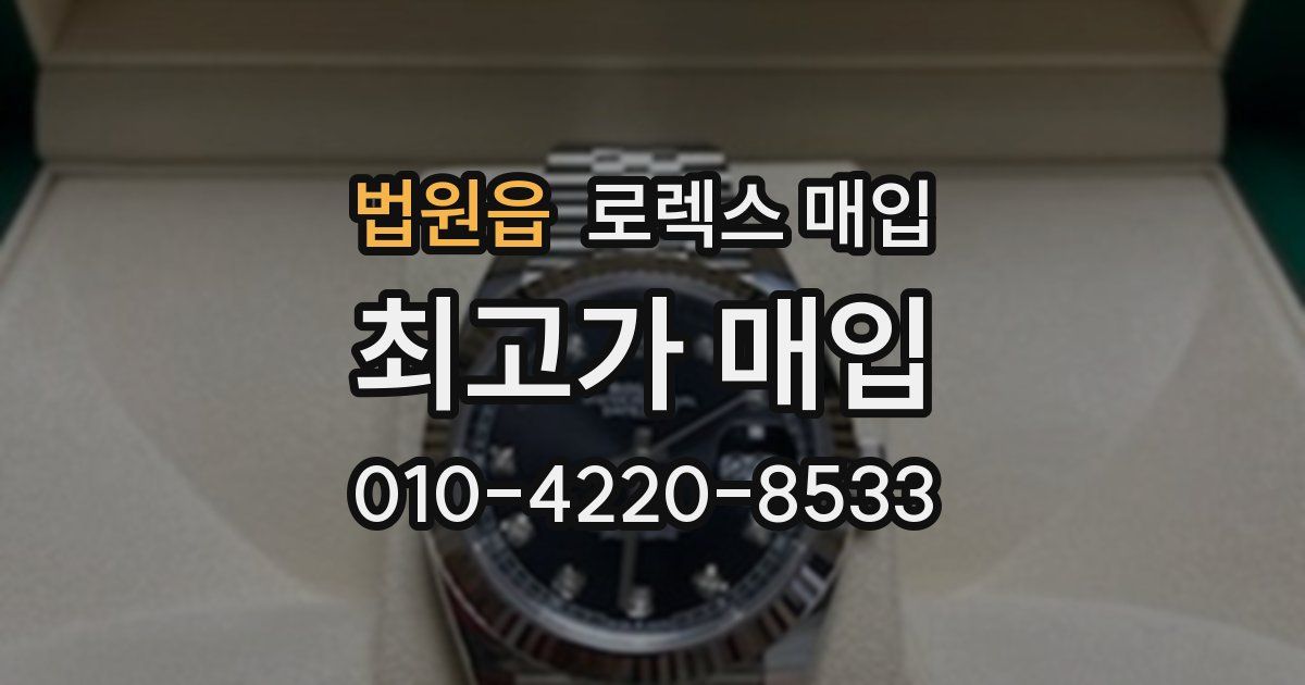 법원읍 로렉스 매입