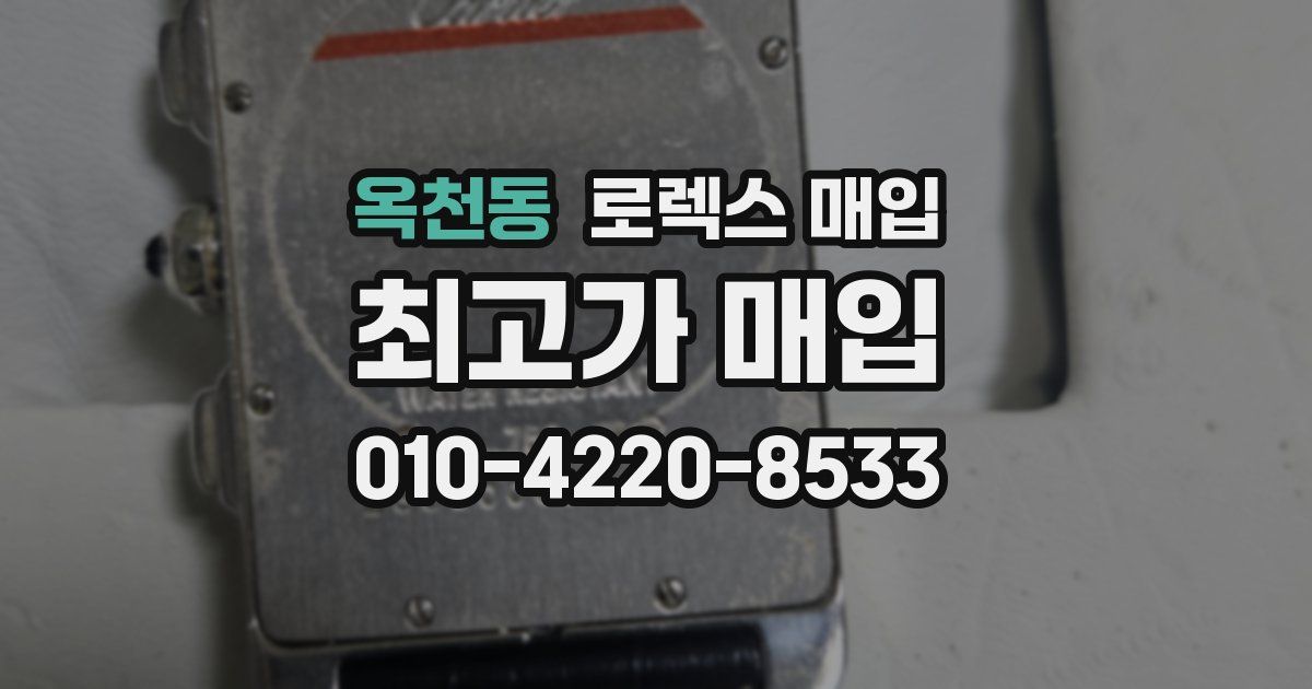 옥천동 로렉스 매입