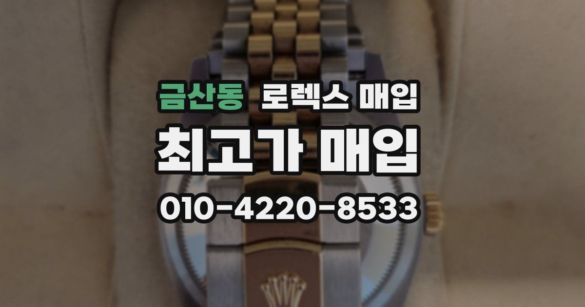 금산동 로렉스 매입