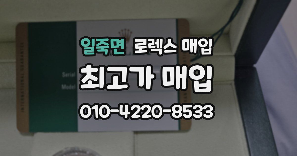 일죽면 로렉스 매입