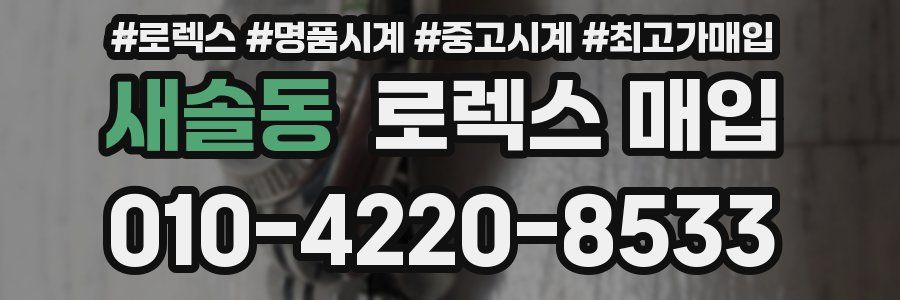 새솔동 로렉스 매입