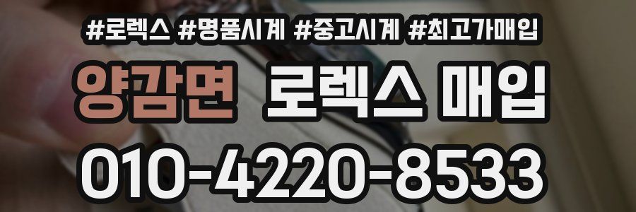 양감면 로렉스 매입