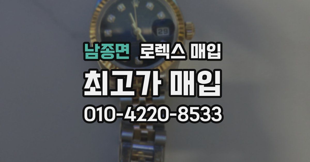 남종면 로렉스 매입