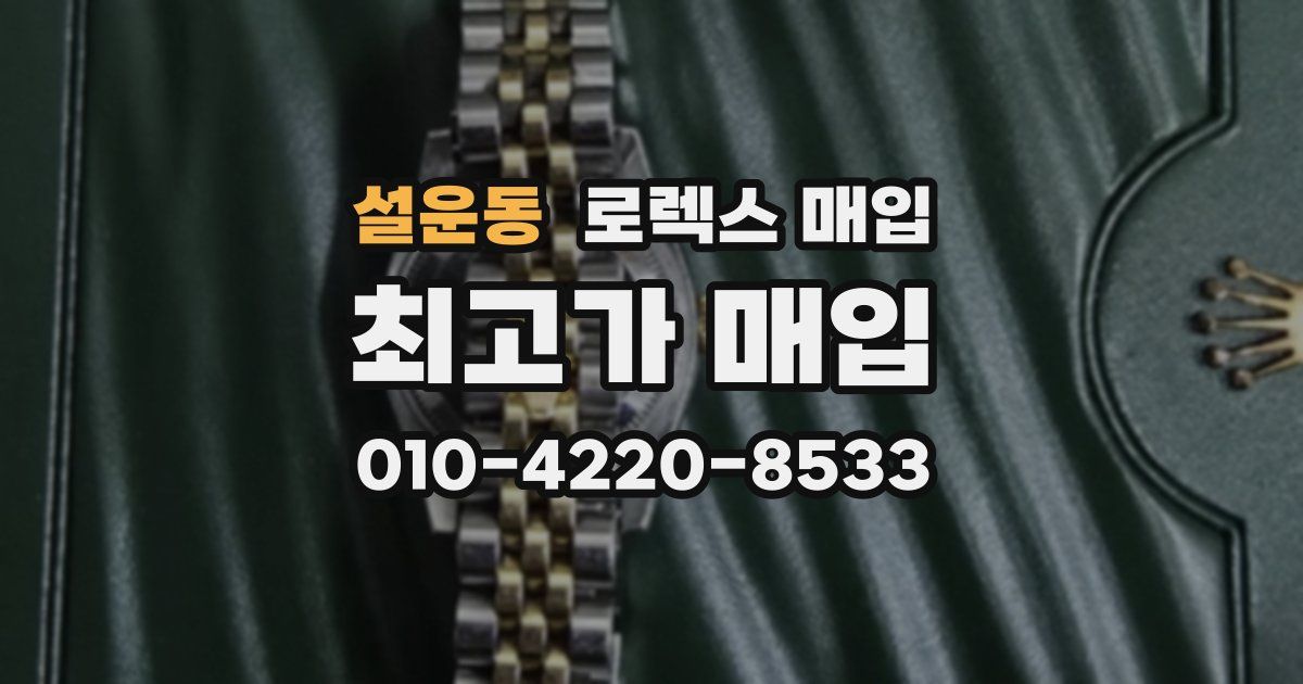 설운동 로렉스 매입