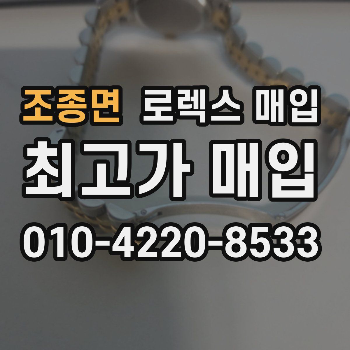 조종면 로렉스 매입