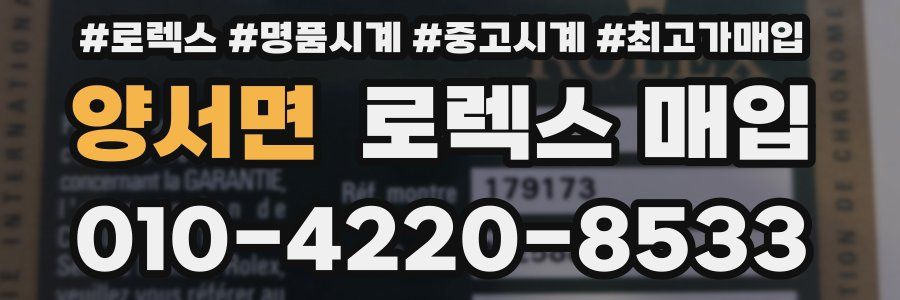 양서면 로렉스 매입