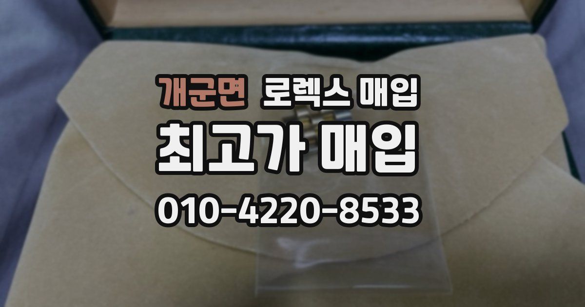 개군면 로렉스 매입