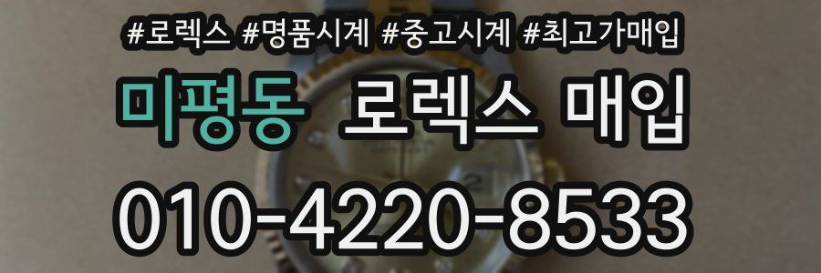 미평동 로렉스 매입