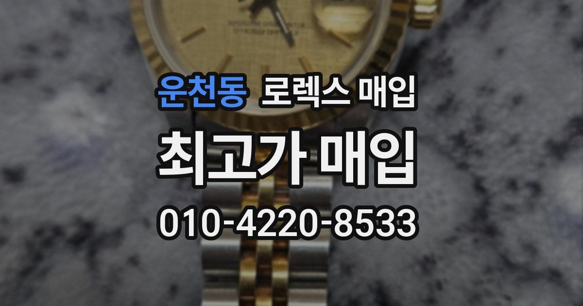 운천동 로렉스 매입