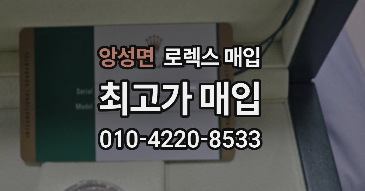 앙성면 로렉스 매입