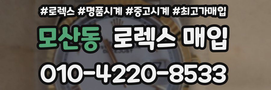 모산동 로렉스 매입