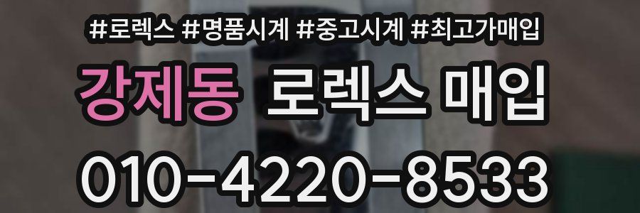 강제동 로렉스 매입