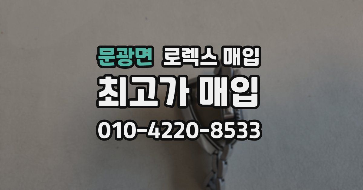 문광면 로렉스 매입