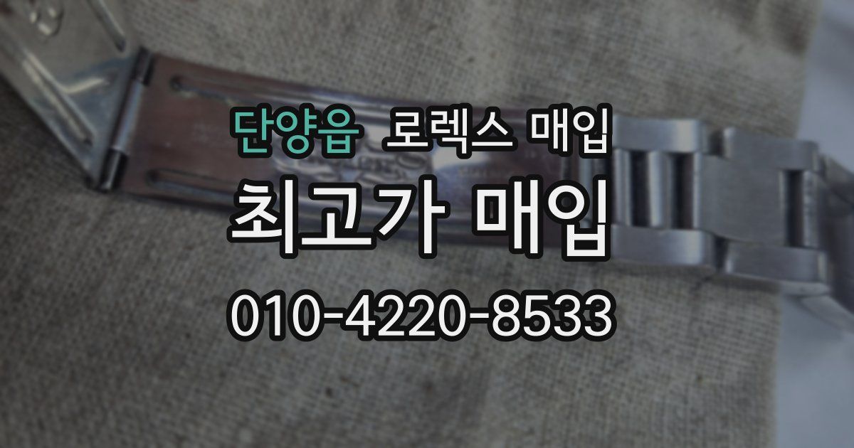 단양읍 로렉스 매입