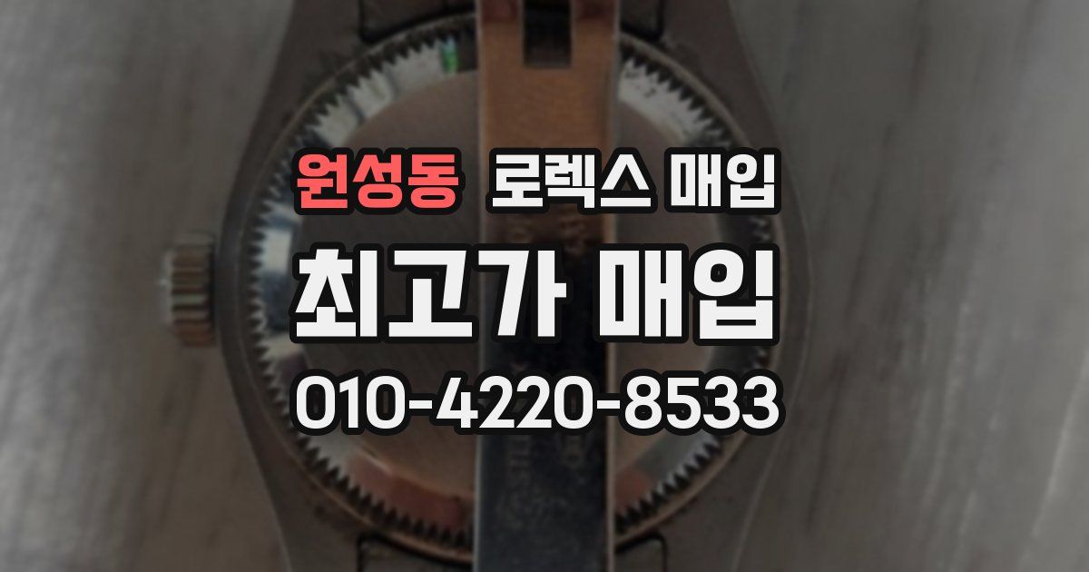 원성동 로렉스 매입