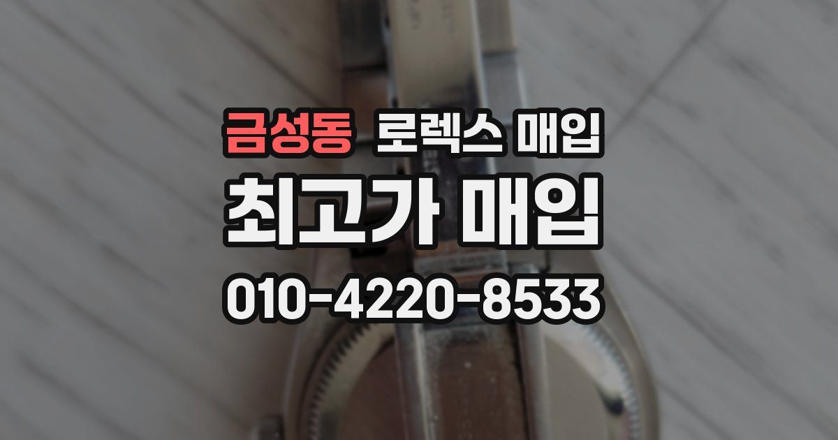 금성동 로렉스 매입