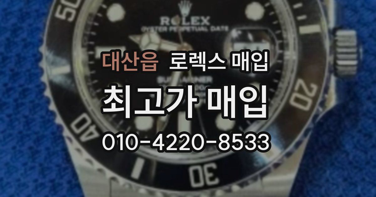 대산읍 로렉스 매입