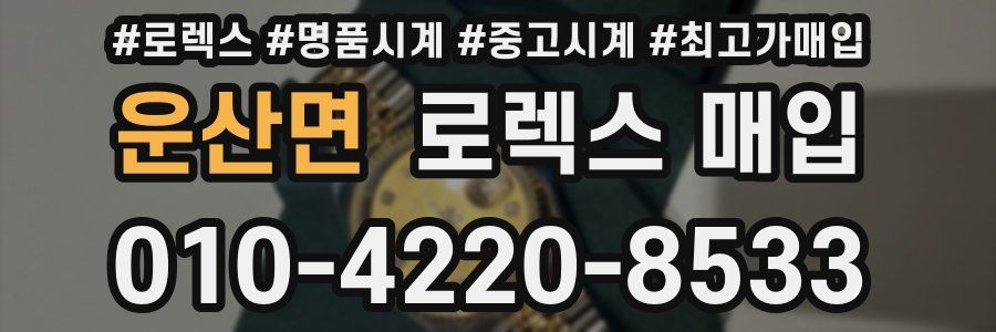 운산면 로렉스 매입