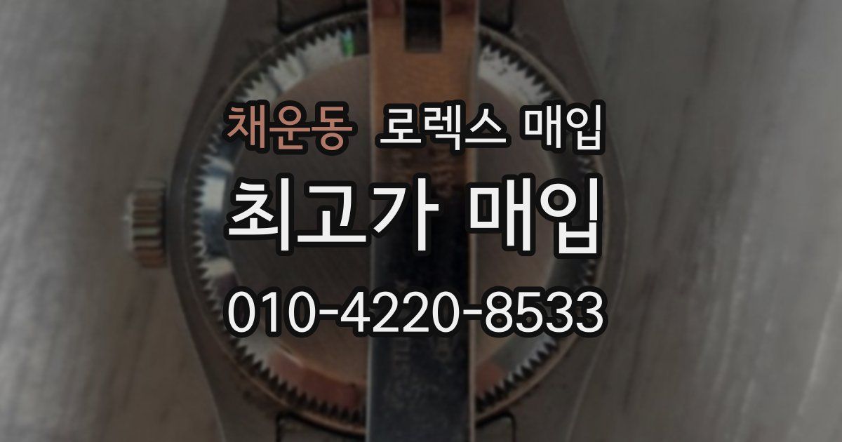 채운동 로렉스 매입