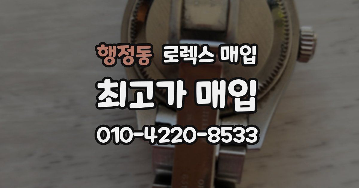 행정동 로렉스 매입