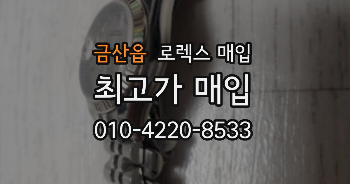 금산읍 로렉스 매입
