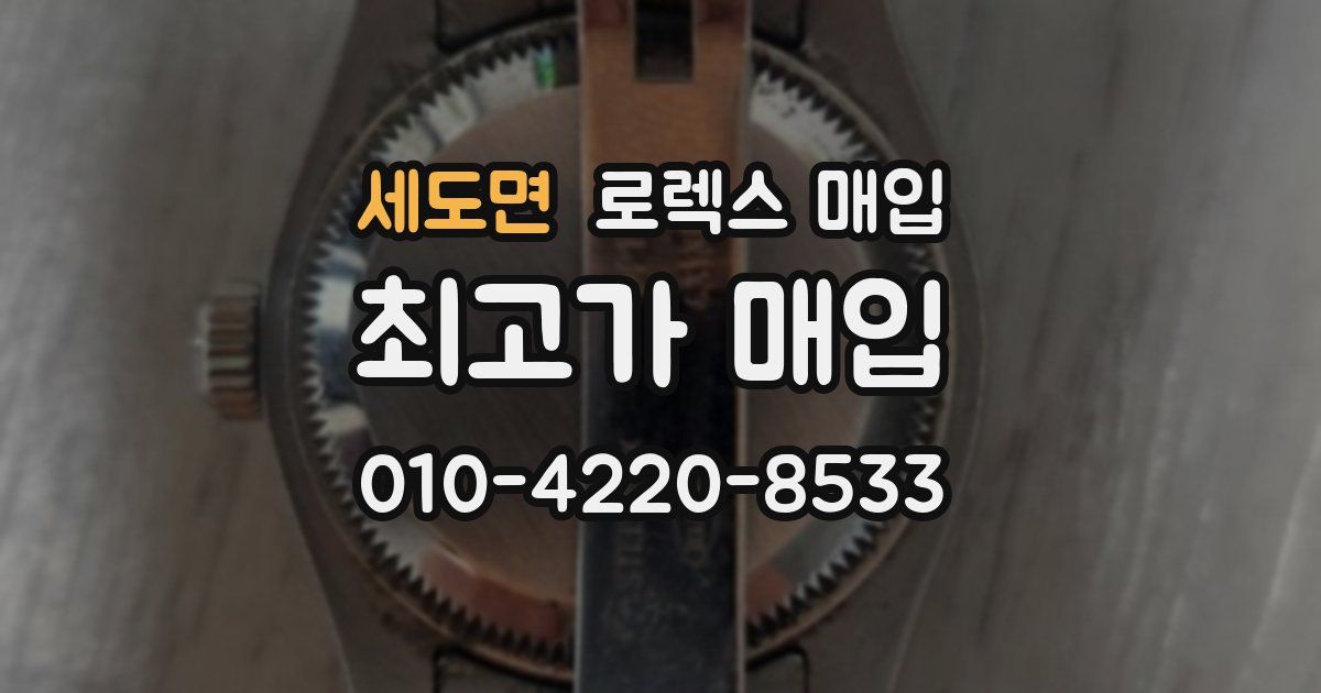 세도면 로렉스 매입