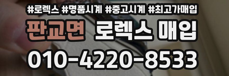 판교면 로렉스 매입