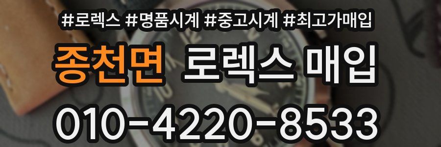 종천면 로렉스 매입