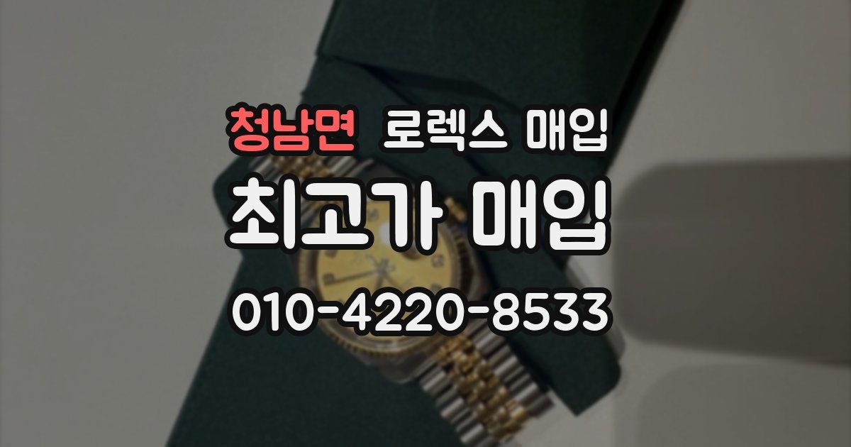 청남면 로렉스 매입