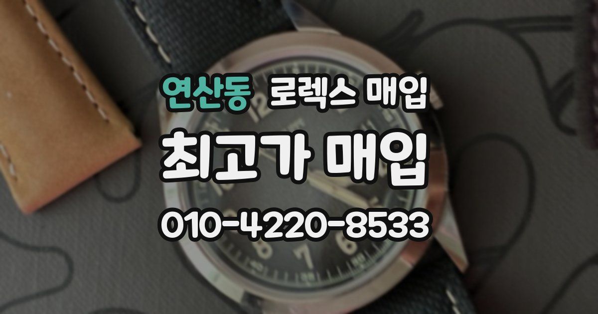 연산동 로렉스 매입