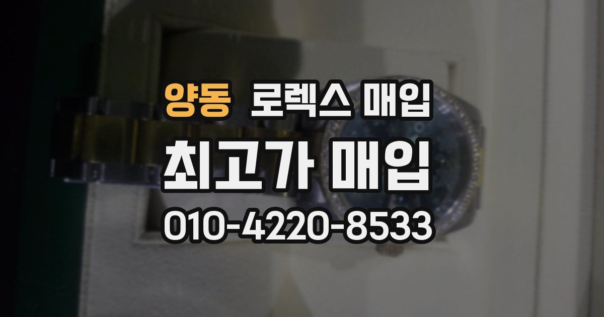 양동 로렉스 매입