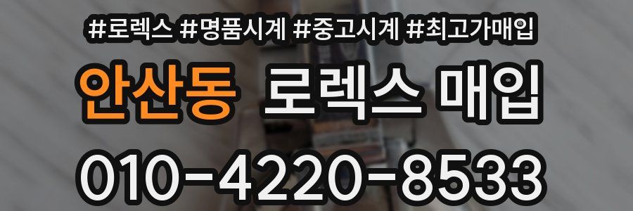 안산동 로렉스 매입