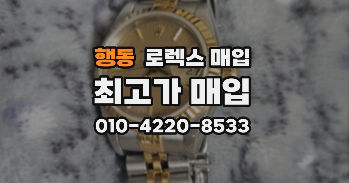 행동 로렉스 매입