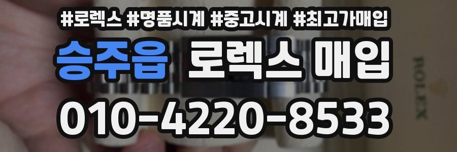 승주읍 로렉스 매입