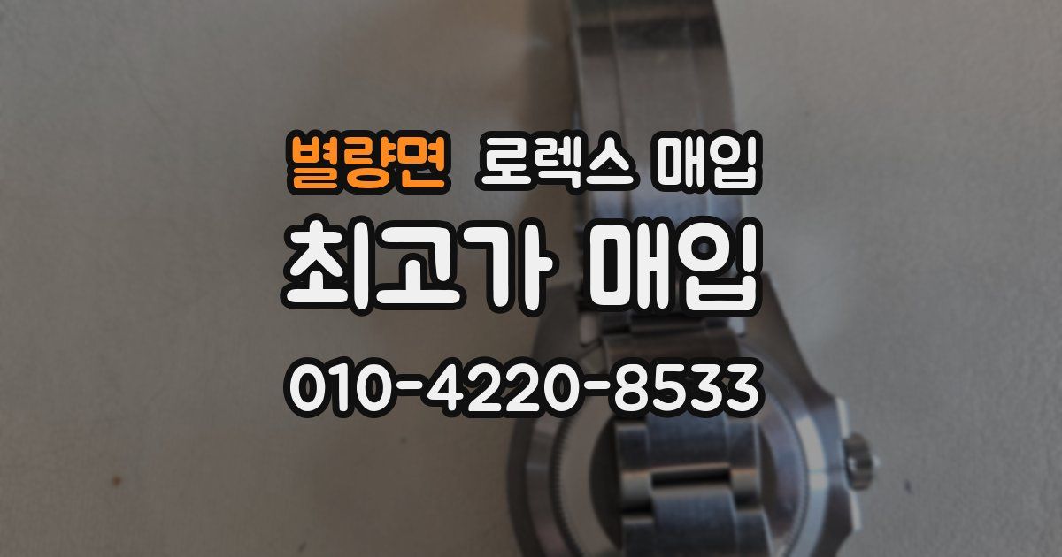 별량면 로렉스 매입