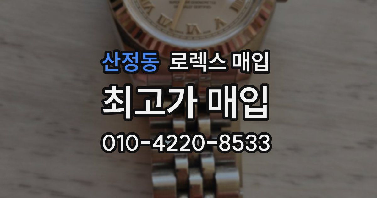 산정동 로렉스 매입