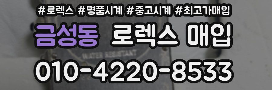 금성동 로렉스 매입